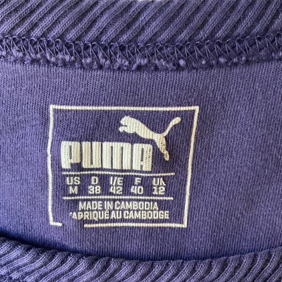 PUMA Women Long Sleeve Crewneck Sweatshirt Size M, Purple - Picture 5 of 8